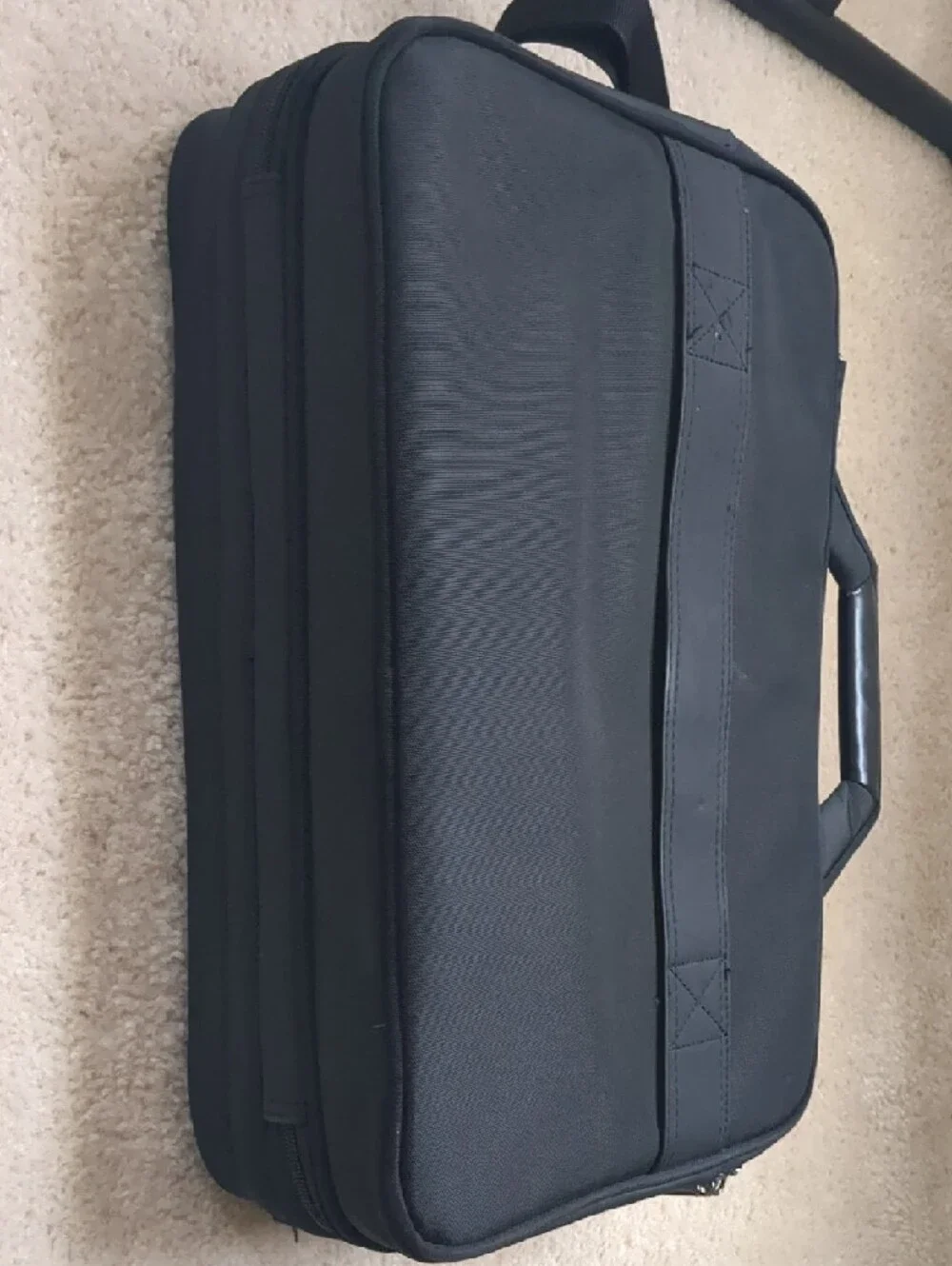 Black Laptop Briefcase Shoulder Bag - Professional